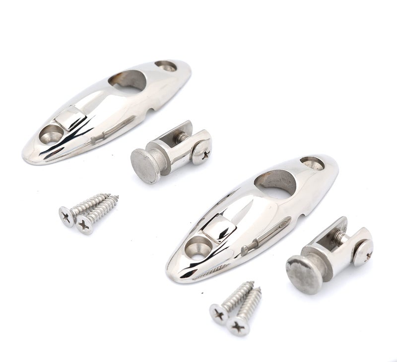 Mxeol Bimini Swivel Mount Quick Release Hinge Stainless Steel Pair - Image 2